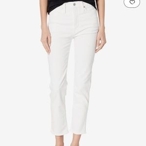 Madewell Stovepipe Jeans- Pure White- NWT